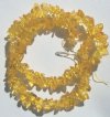 16-inch Strand of Dyed Yellow Glass Chips